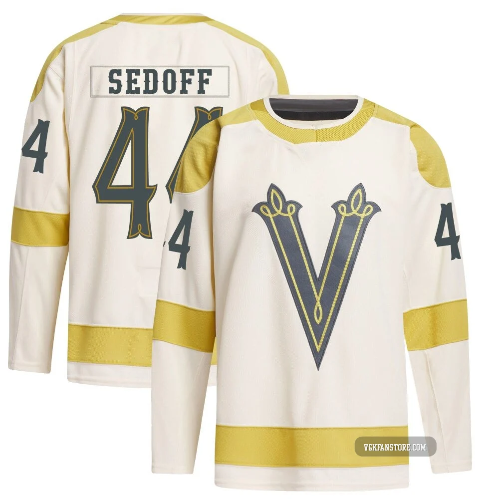 Men's Christoffer Sedoff ＃44 Authentic Cream Vegas Golden Knights 2024 Winter Classic Primegreen Jersey