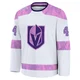 Men's Christoffer Sedoff ＃44 White Vegas Golden Knights 2024 Hockey Fights Cancer Practice Premium Jersey