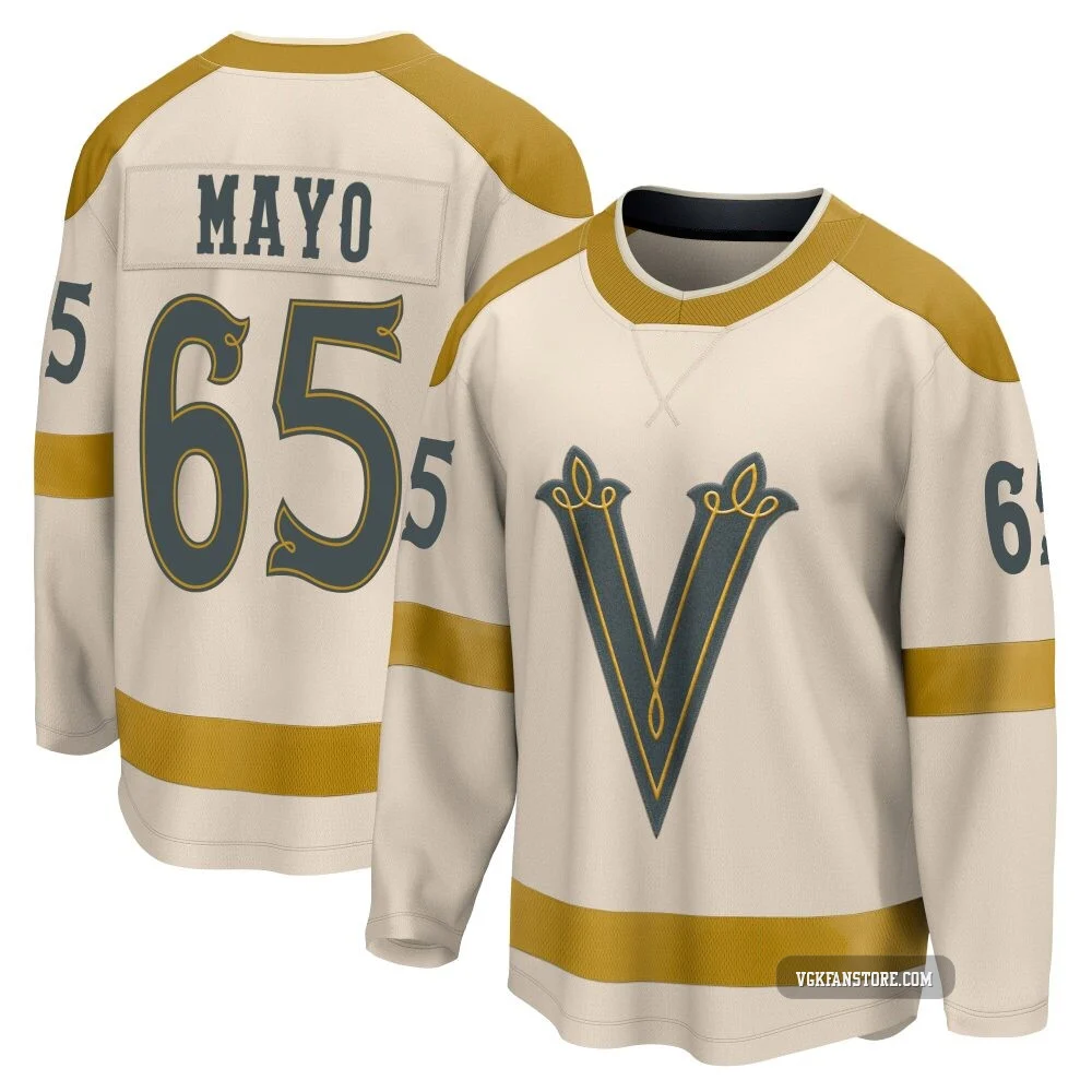 Men's Dysin Mayo ＃65 Cream Vegas Golden Knights 2024 Winter Classic Breakaway Jersey