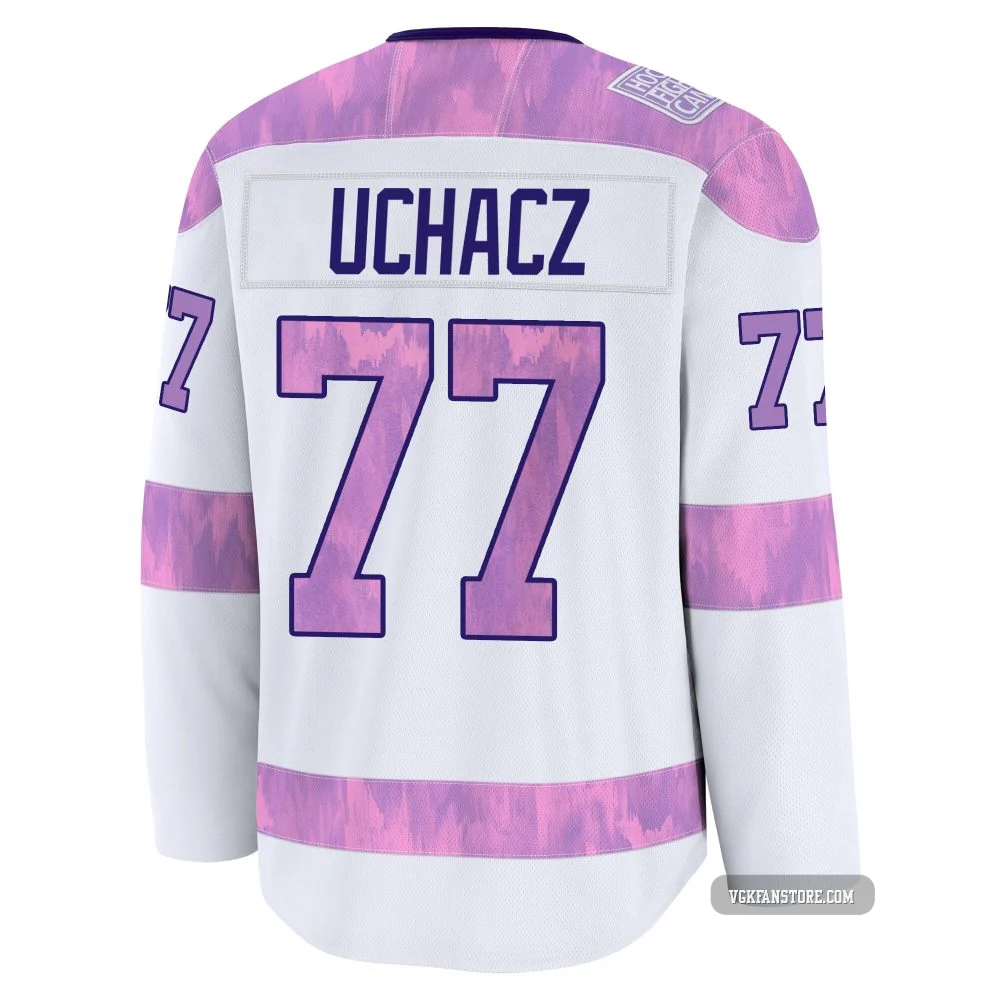 Men's Kai Uchacz ＃77 White Vegas Golden Knights 2024 Hockey