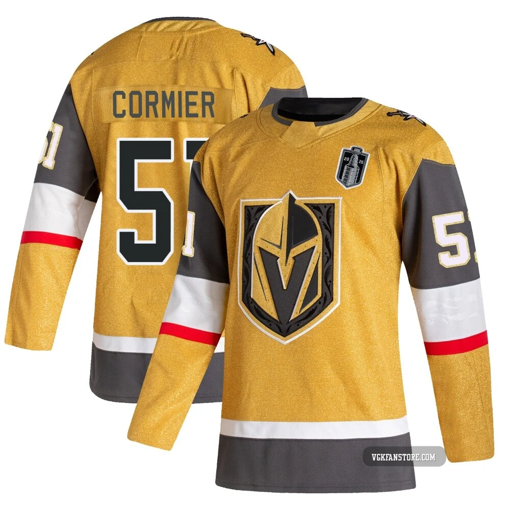 Men's Lukas Cormier ＃51 Authentic Gold Vegas Golden Knights Alternate 2026 Stanley Cup Final Jersey