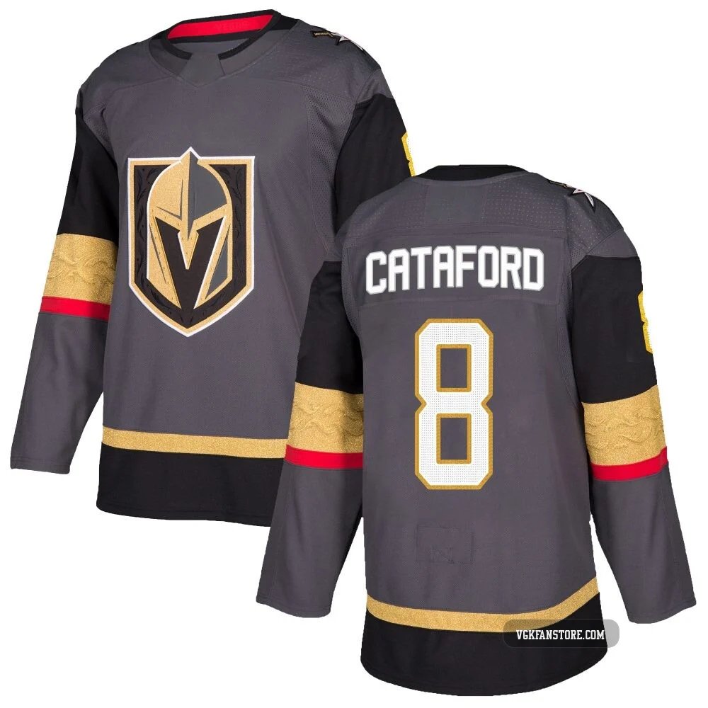 Men's Mathieu Cataford ＃8 Authentic Gray Vegas Golden Knights Home Jersey