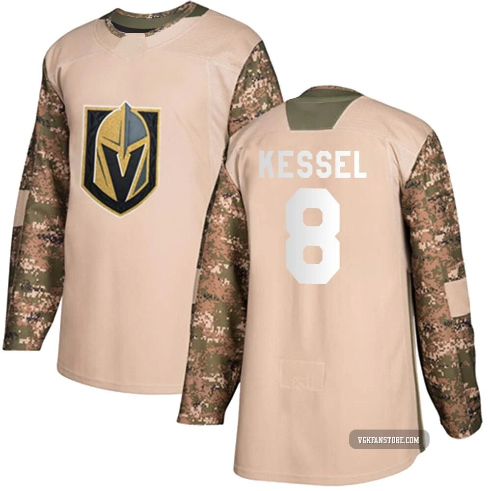 Men's Phil Kessel ＃8 Authentic Camo Vegas Golden Knights Veterans Day Practice Jersey