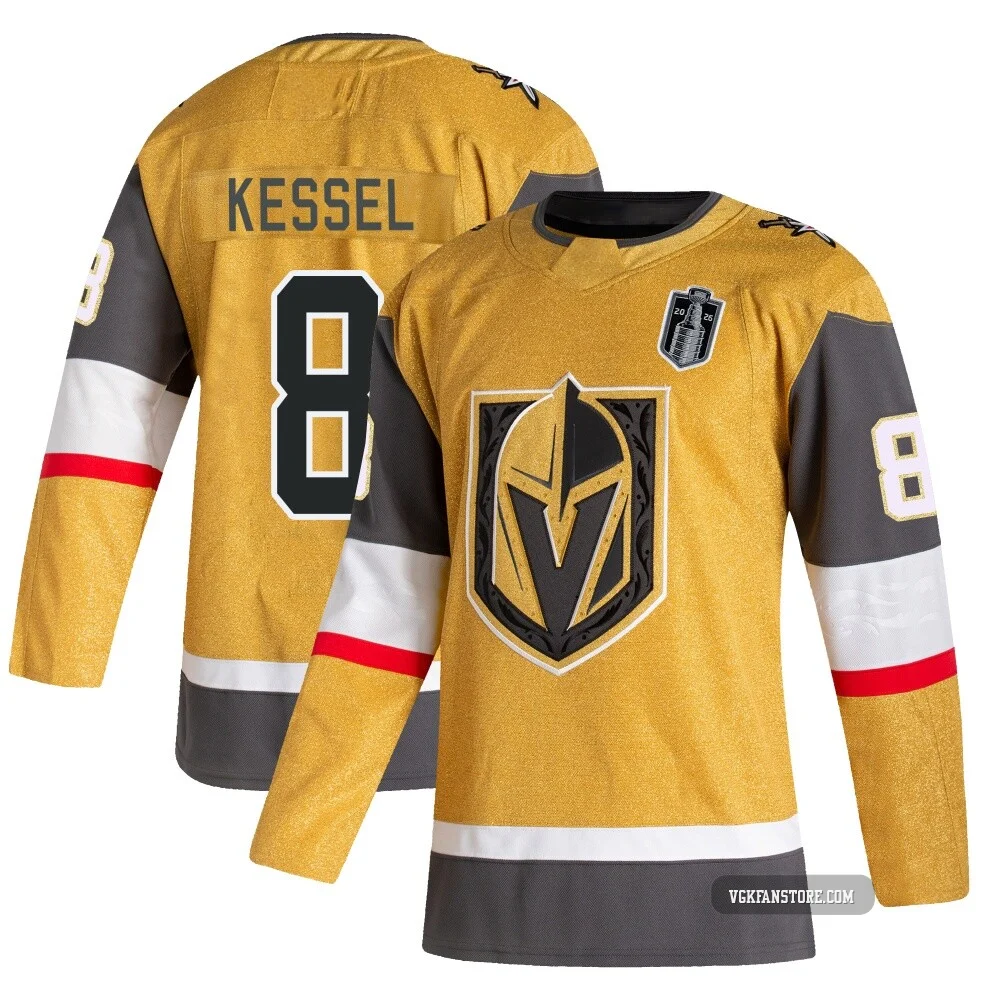 Men's Phil Kessel ＃8 Authentic Gold Vegas Golden Knights Alternate 2026 Stanley Cup Final Jersey