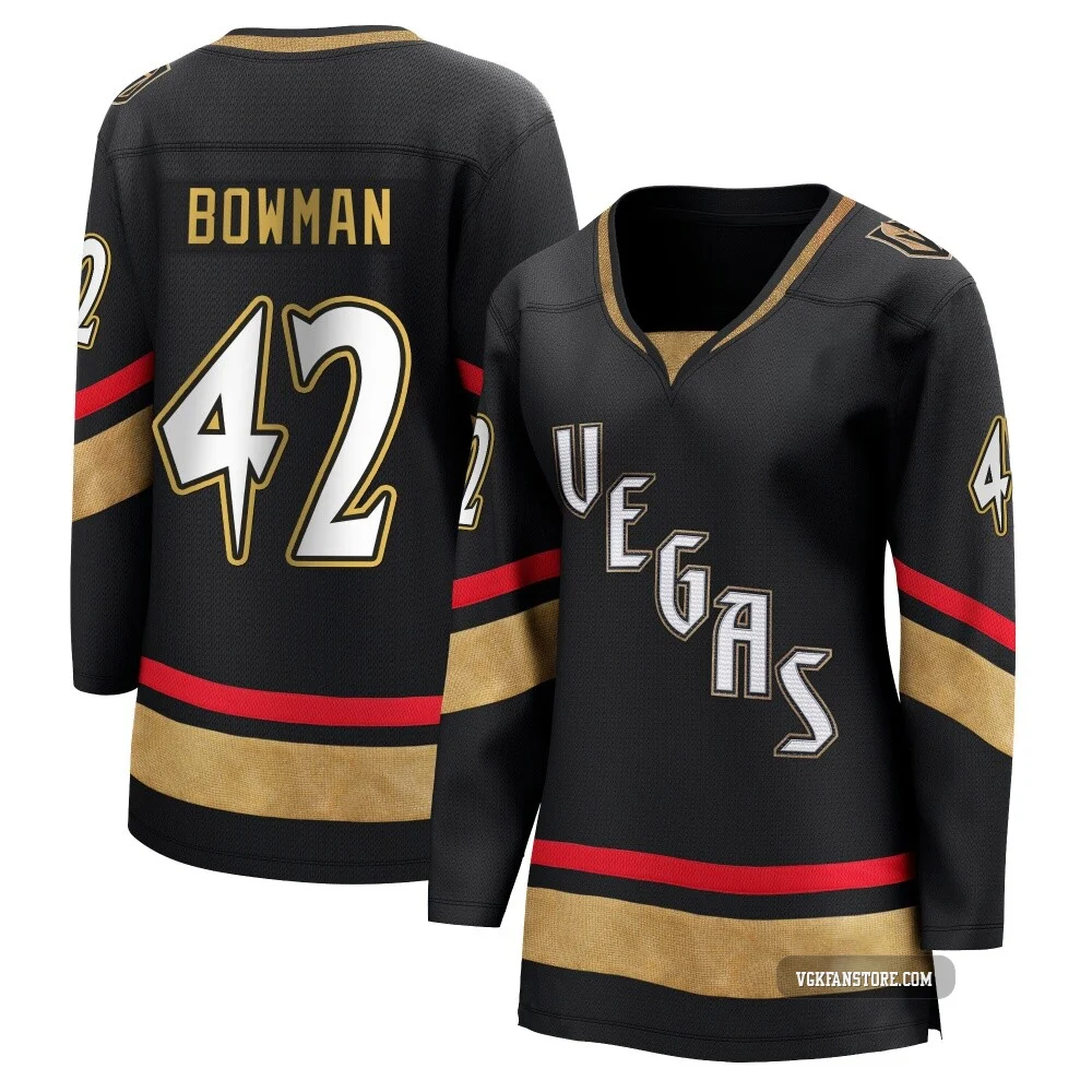 Women's Braeden Bowman ＃42 Black Vegas Golden Knights Breakaway Special Edition 2.0 2026 Stanley Cup Final Jersey