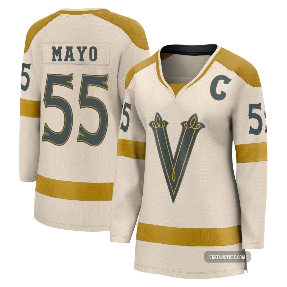 Women's Dysin Mayo ＃65 Cream Vegas Golden Knights 2024 Winter Classic Breakaway Jersey