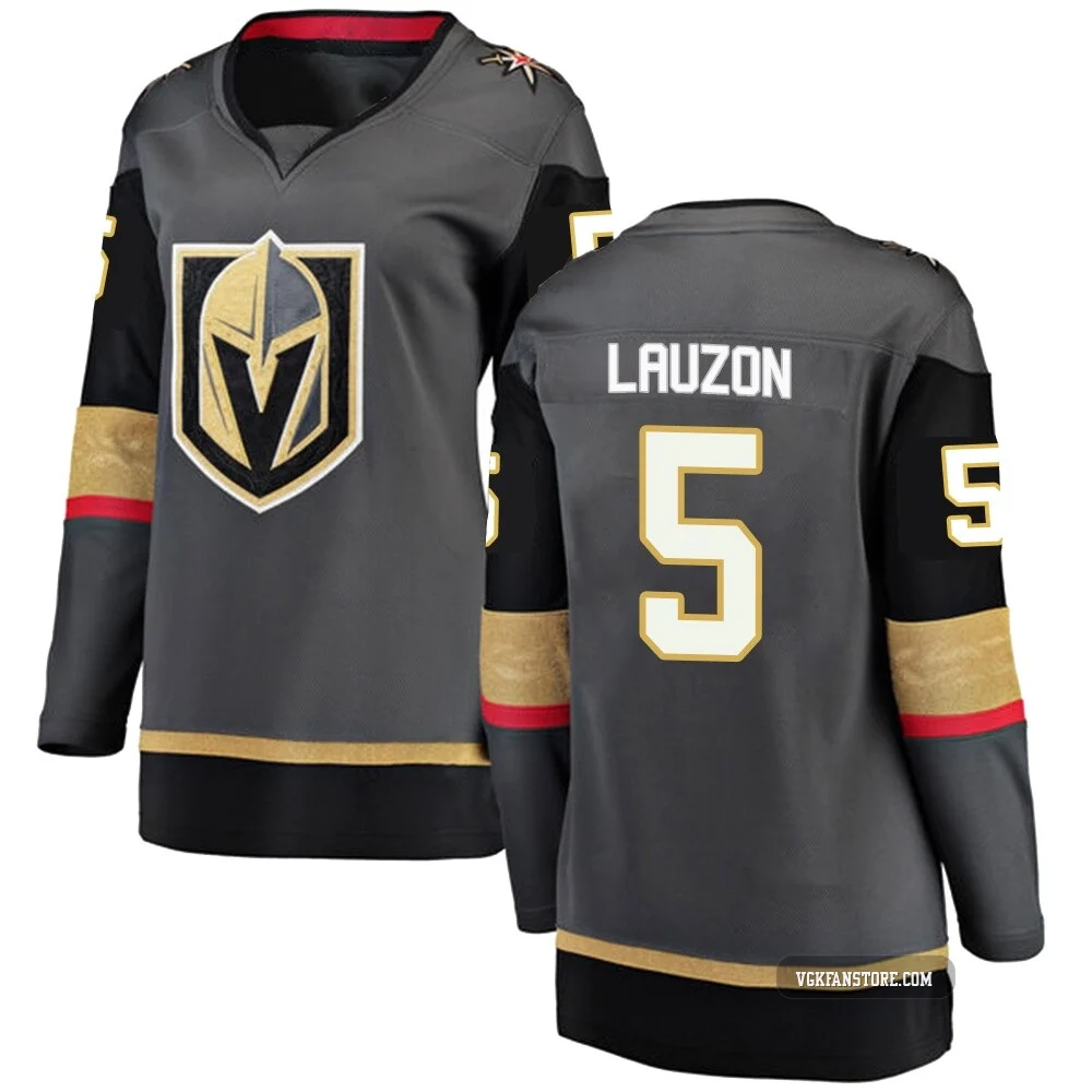 Women's Jeremy Lauzon ＃5 Black Vegas Golden Knights Breakaway Home 2026 Stanley Cup Final Jersey