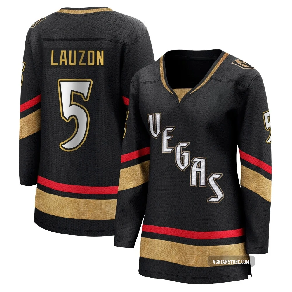 Women's Jeremy Lauzon ＃5 Black Vegas Golden Knights Breakaway Special Edition 2.0 2026 Stanley Cup Final Jersey