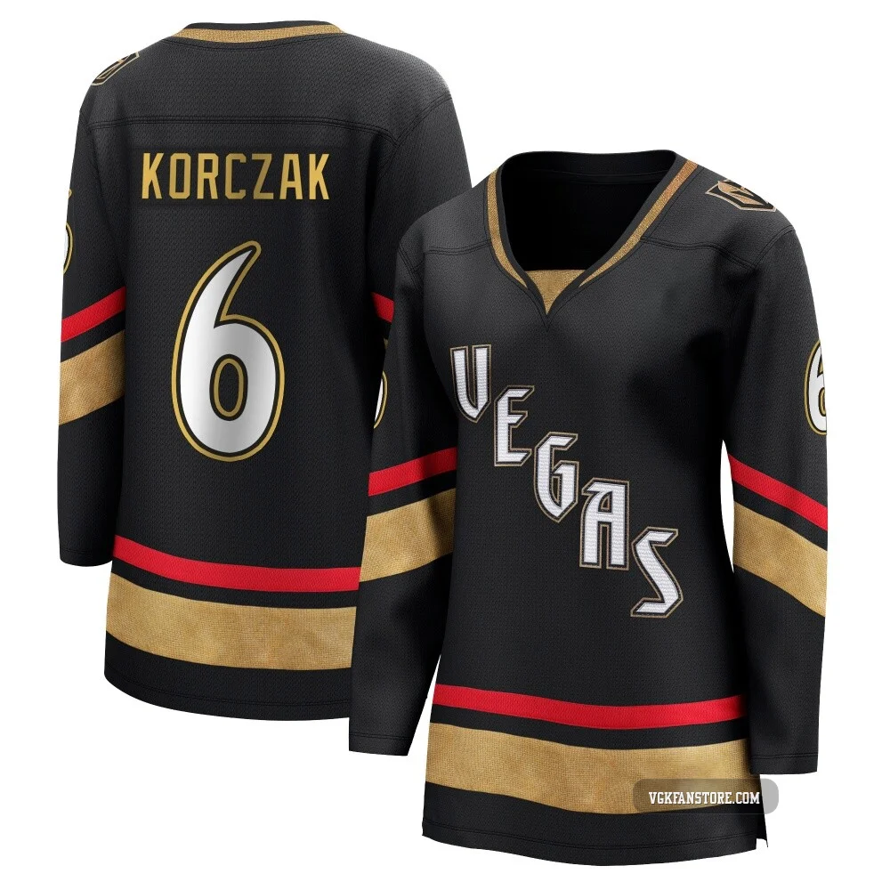 Women's Kaedan Korczak ＃6 Black Vegas Golden Knights Breakaway Special Edition 2.0 2026 Stanley Cup Final Jersey