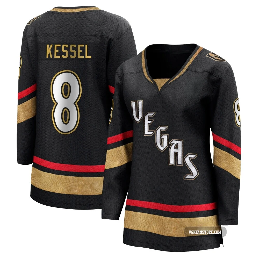 Women's Phil Kessel ＃8 Black Vegas Golden Knights Breakaway Special Edition 2.0 2026 Stanley Cup Final Jersey
