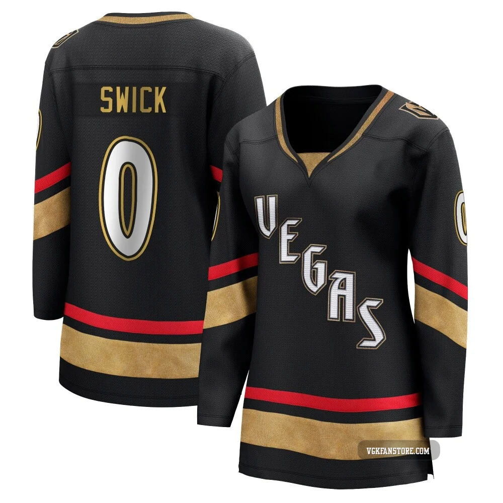 Women's Trent Swick ＃0 Black Vegas Golden Knights Breakaway Special Edition 2.0 2026 Stanley Cup Final Jersey