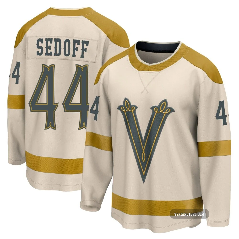 Youth Christoffer Sedoff ＃44 Cream Vegas Golden Knights 2024 Winter Classic Breakaway Jersey