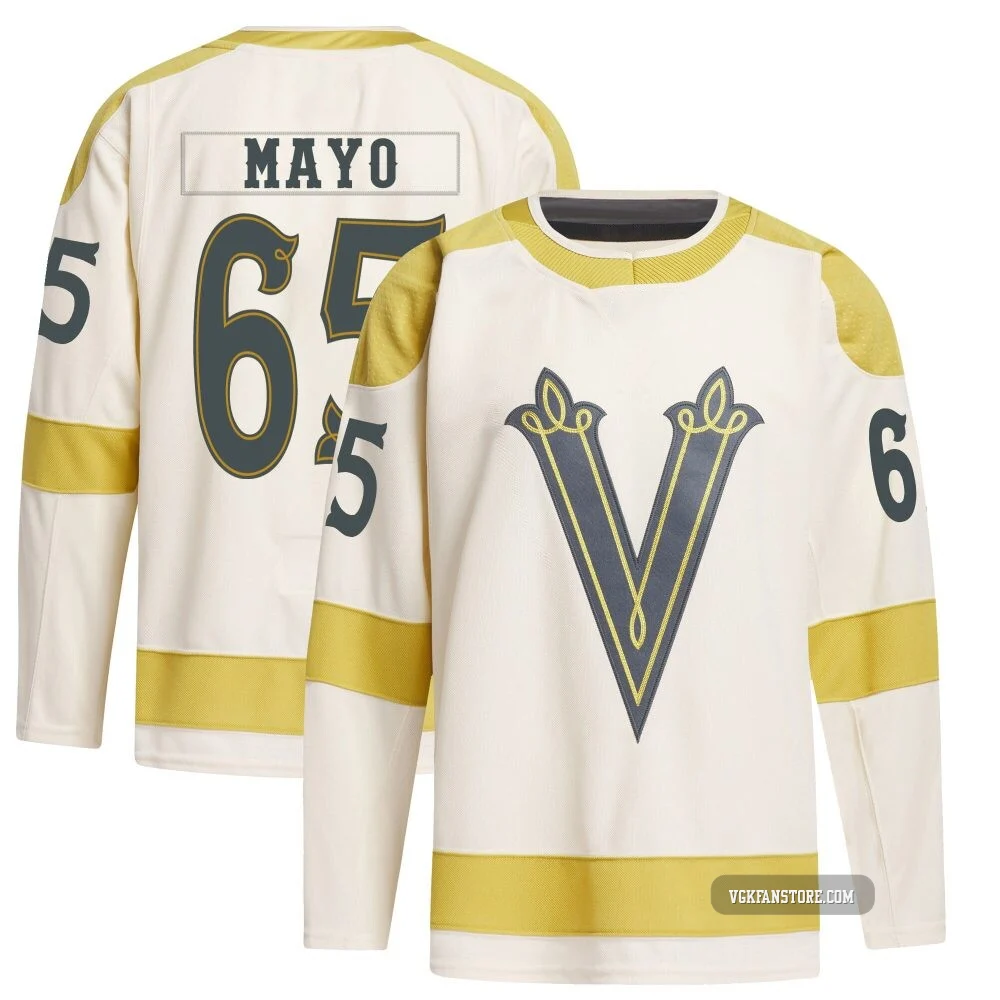 Youth Dysin Mayo ＃65 Authentic Cream Vegas Golden Knights 2024 Winter Classic Primegreen Jersey