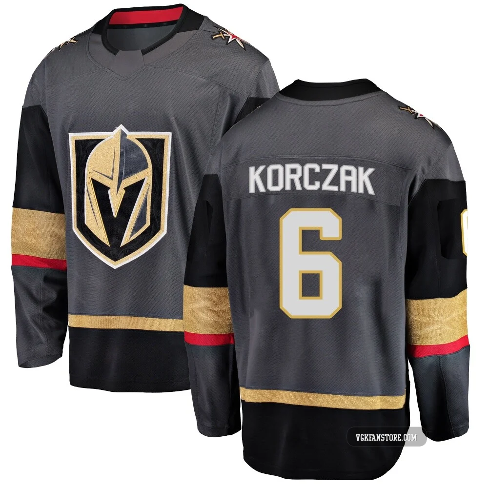 Youth Kaedan Korczak ＃6 Black Vegas Golden Knights Breakaway Home 2026 Stanley Cup Final Jersey